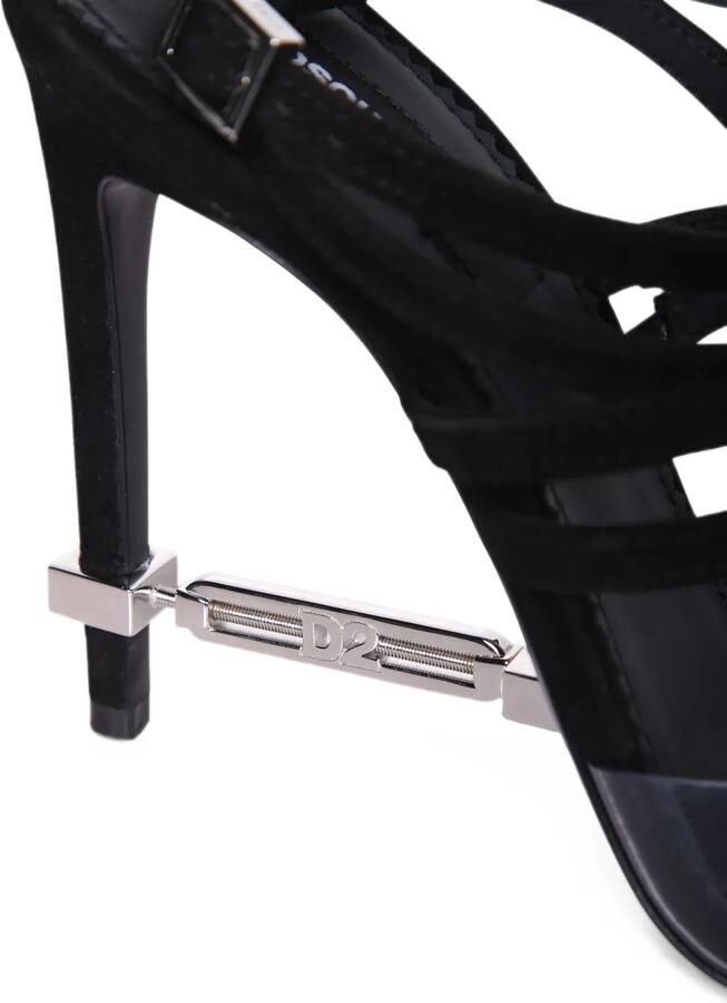 DSQUARED2 multi-strap transparent sandals Zwart - Foto 2