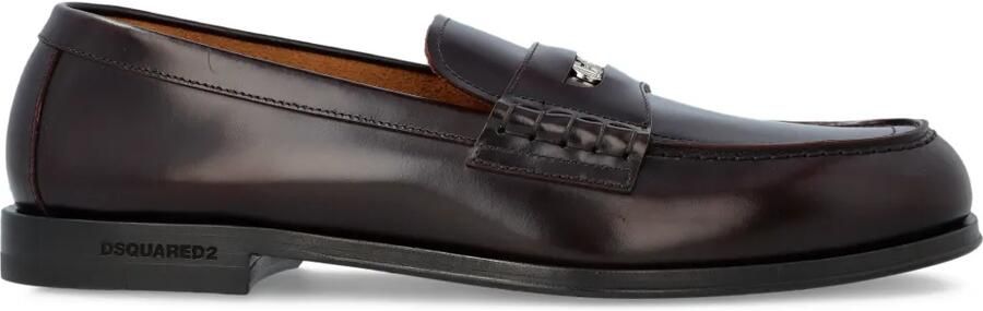 DSQUARED2 Neoclassic leren penny loafers Rood