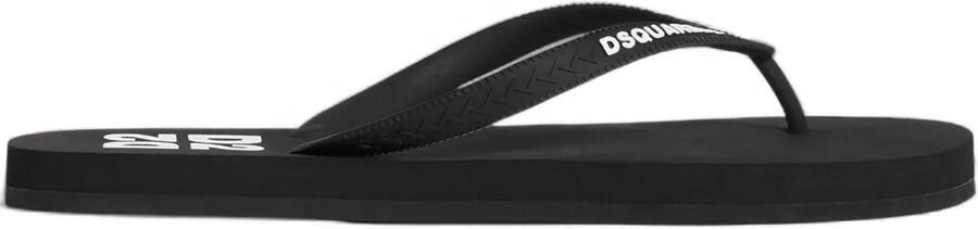 DSQUARED2 Omgekeerde teenslippers met bandje Zwart