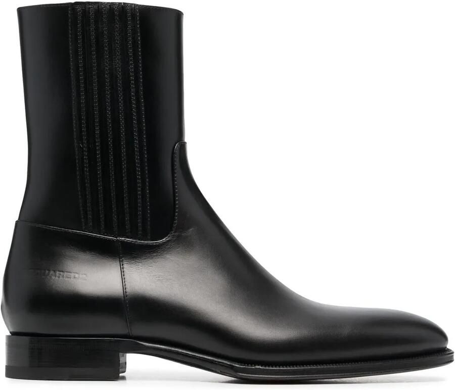 DSQUARED2 Platte enkellaarzen Zwart