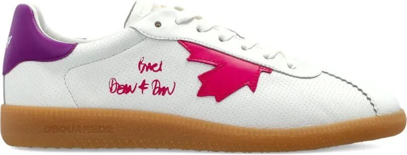 DSQUARED2 Rebel gestreepte sneakers Wit