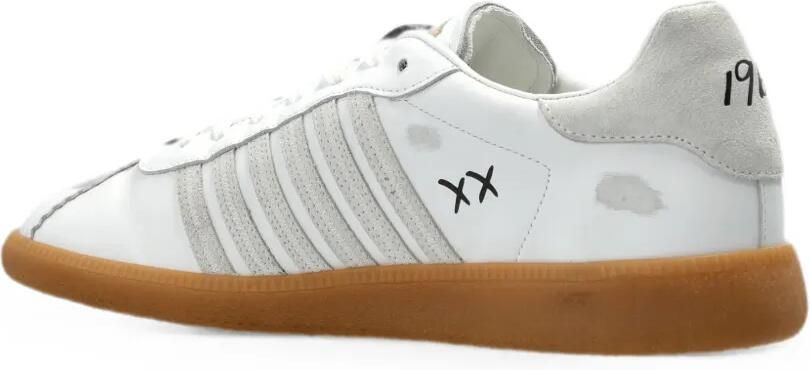 DSQUARED2 Rebel leren sneakers met esdoornblad-applicatie Wit - Foto 3