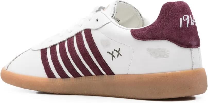 DSQUARED2 Rebel leren sneakers met esdoornblad Wit - Foto 2