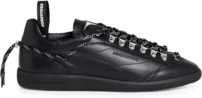 DSQUARED2 Rebels leren sneakers Zwart