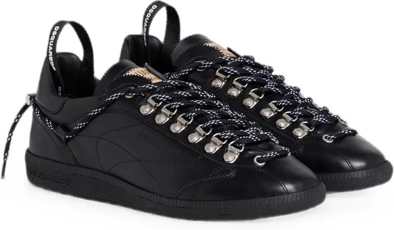 DSQUARED2 Rebels leren sneakers Zwart - Foto 5