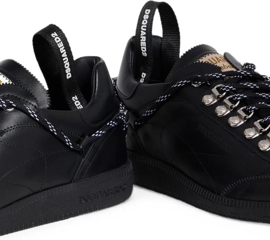 DSQUARED2 Rebels leren sneakers Zwart - Foto 2