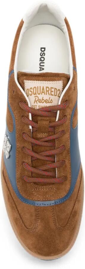 DSQUARED2 Rebels logo-plaque sneakers Bruin - Foto 4