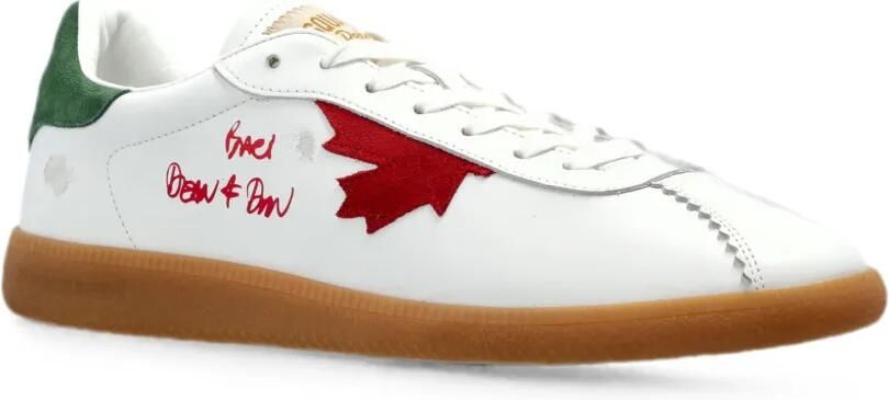 DSQUARED2 Rebels low-top sneakers met geborduurd esdoornblad Wit - Foto 4