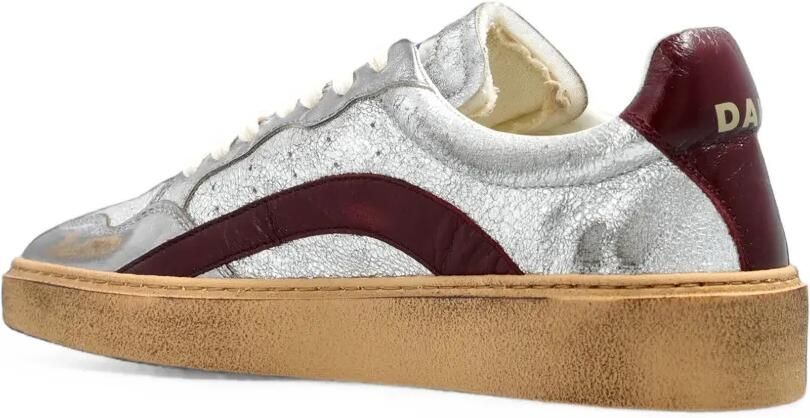 DSQUARED2 Rider leren sneakers met vlakken Zilver - Foto 3