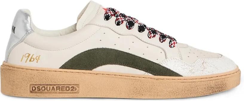 DSQUARED2 Rider sneakers met gerafeld effect en vlakken Wit