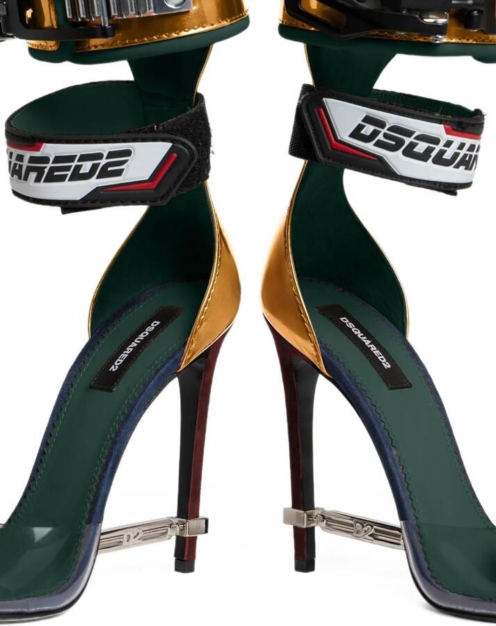 DSQUARED2 Sandalen met klittenband en gesp Goud - Foto 3