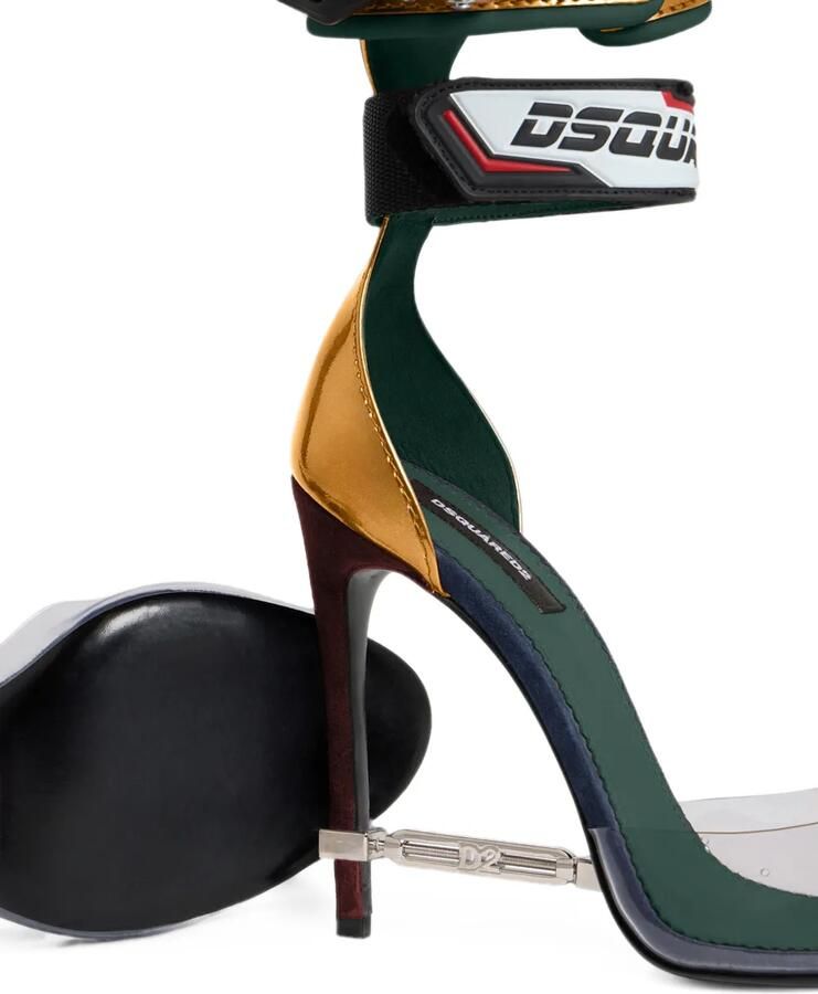 DSQUARED2 Sandalen met klittenband en gesp Goud - Foto 2