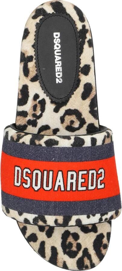 DSQUARED2 Sandalen met luipaardprint en logopatch Beige - Foto 3