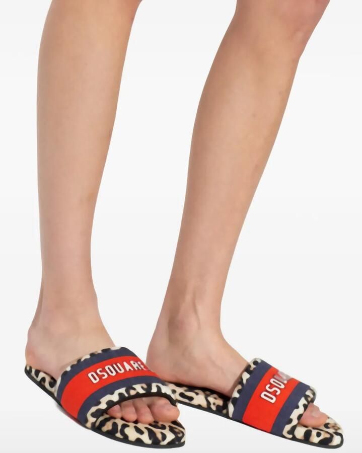 DSQUARED2 Sandalen met luipaardprint en logopatch Beige - Foto 2