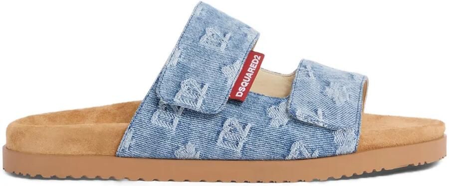 DSQUARED2 Sandalen met monogram-patroon Blauw