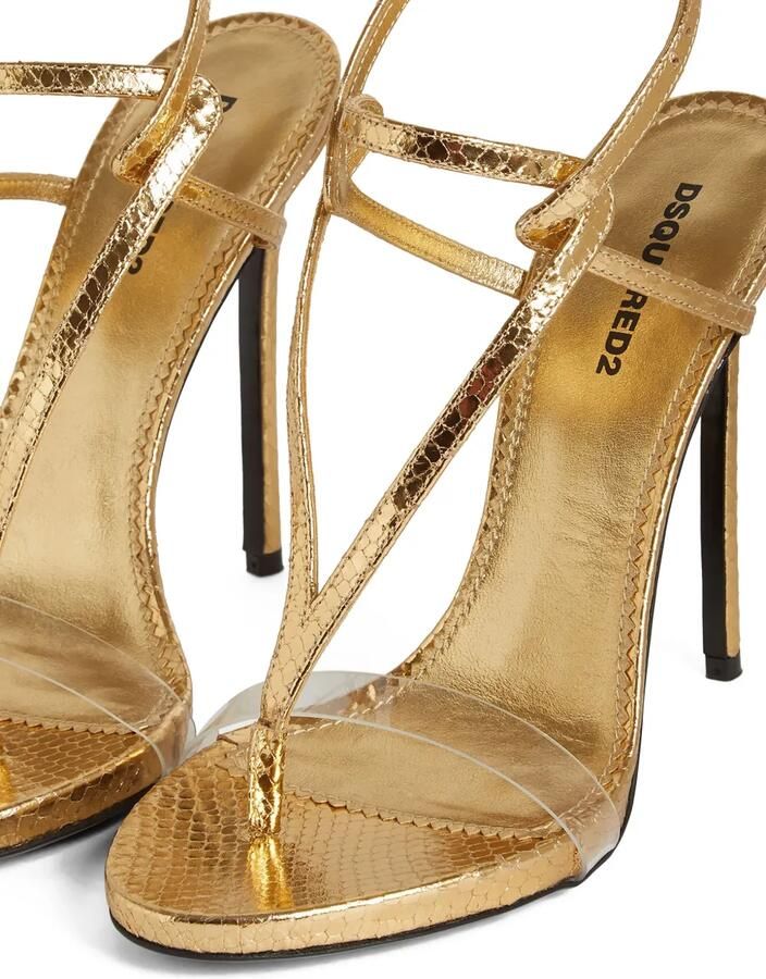 DSQUARED2 Sandalen met reliëf Goud - Foto 3