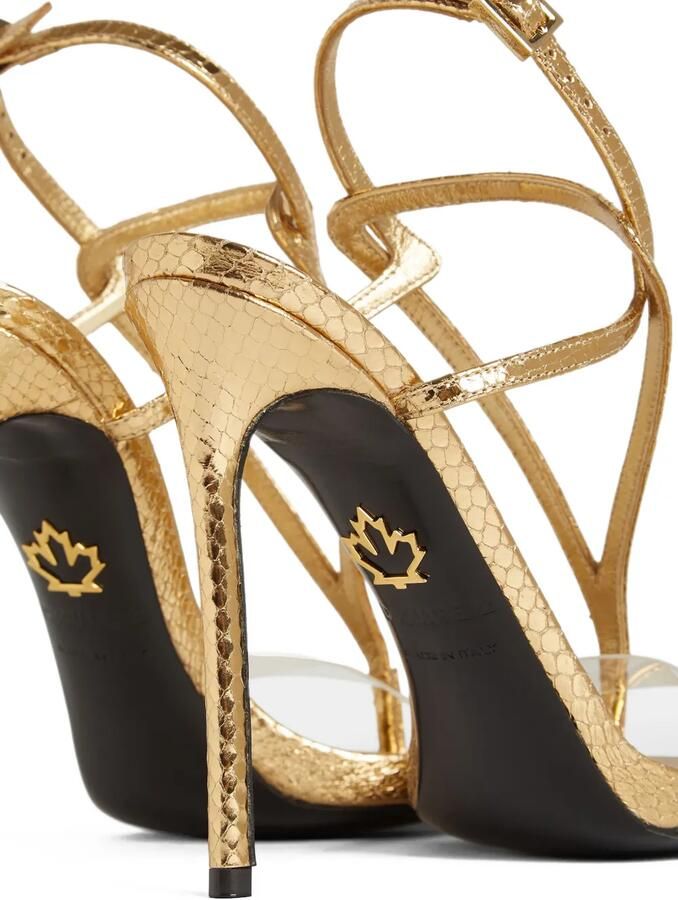 DSQUARED2 Sandalen met reliëf Goud - Foto 4