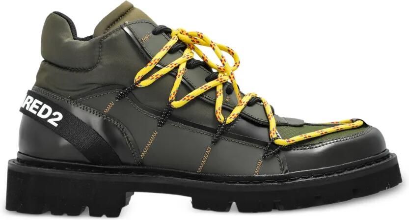DSQUARED2 Skiers platte enkellaarzen Groen