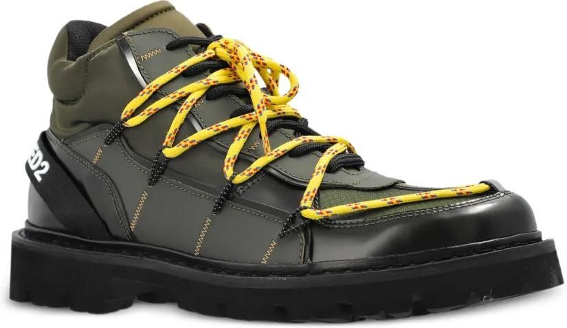 DSQUARED2 Skiers platte enkellaarzen Groen - Foto 4