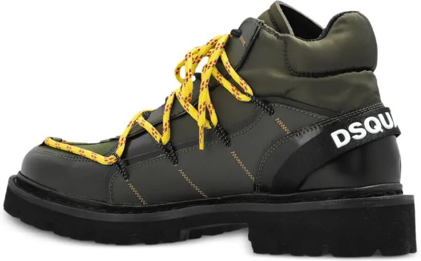 DSQUARED2 Skiers platte enkellaarzen Groen - Foto 3