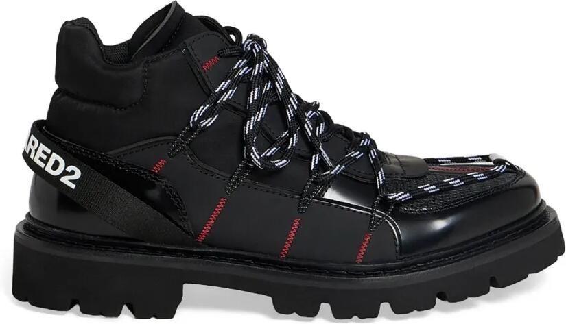 DSQUARED2 Skiers wandellaarzen met logoband Zwart
