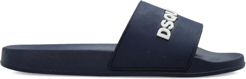 DSQUARED2 Slippers met logo Blauw