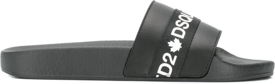 DSQUARED2 Slippers met logo Zwart