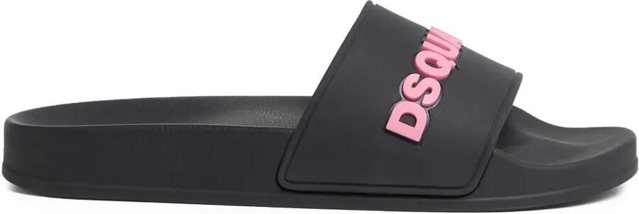 DSQUARED2 Slippers met logoprint Zwart