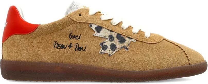 DSQUARED2 Sneakers met blader-applicatie Beige