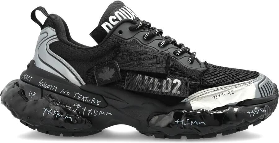 DSQUARED2 Sneakers met logo Zwart