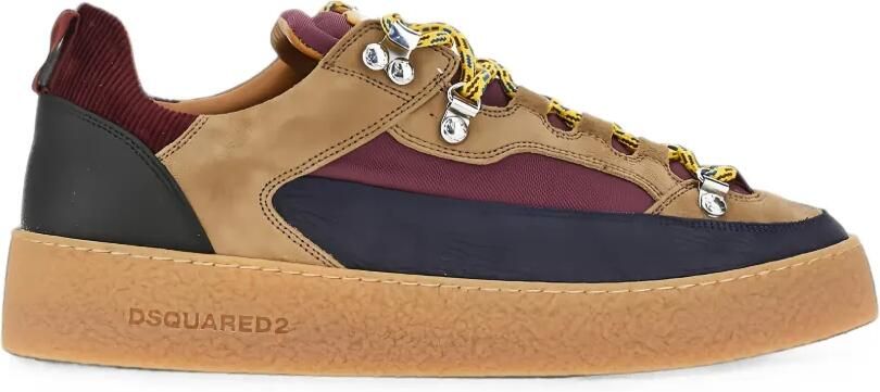 DSQUARED2 Sneakers met suède vlakken Beige