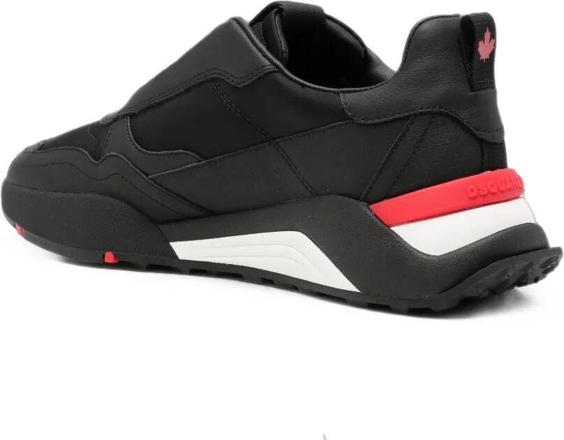 DSQUARED2 Sneakers met vlakken en logoprint Zwart