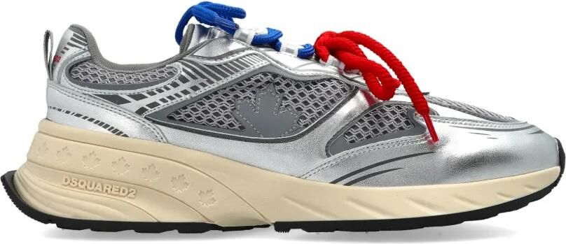 DSQUARED2 Sprinter neakers met vlakken en mesh Zilver