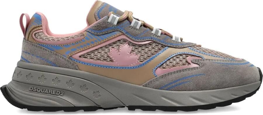 DSQUARED2 Sprinter sneakers van suède leer met mesh Grijs