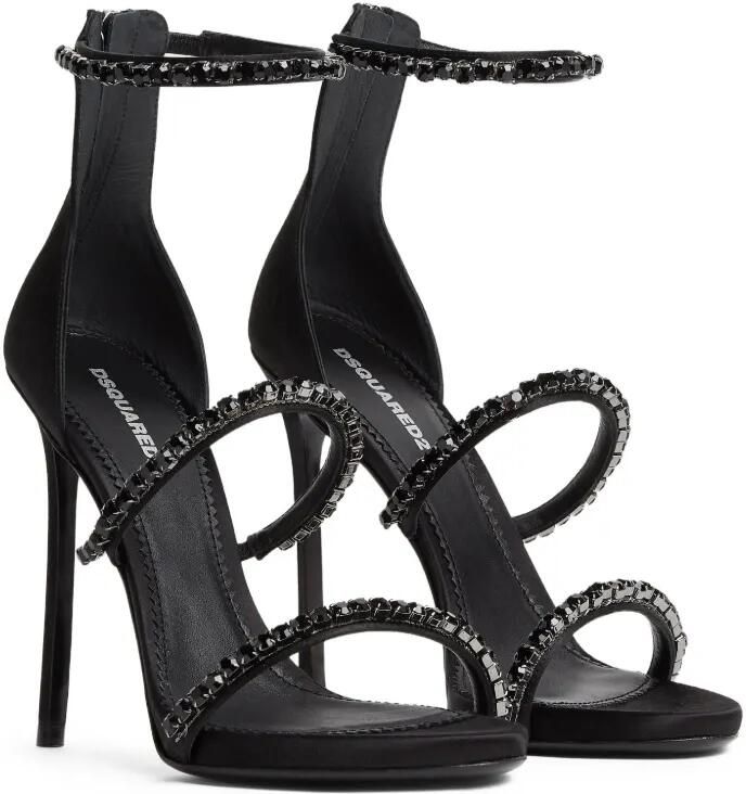 DSQUARED2 Straps Strass sandalen Zwart