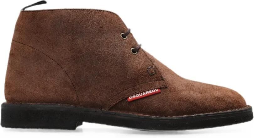 DSQUARED2 Suède enkellaarzen Bruin