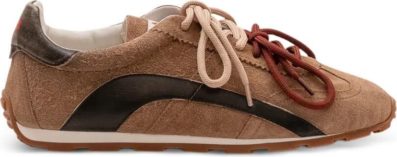 DSQUARED2 Suède sneakers met dubbele veters Bruin