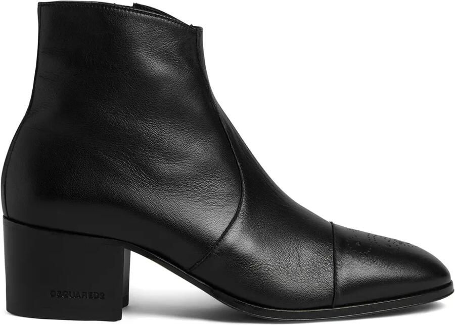 DSQUARED2 Tabi leren enkellaarzen Zwart