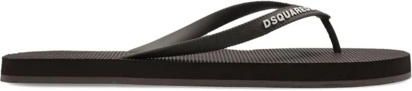 DSQUARED2 Teenslippers met logoprint Bruin