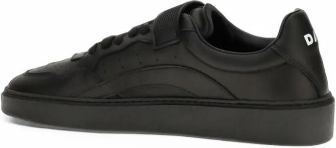 DSQUARED2 touch-strap leather sneakers Zwart - Foto 4