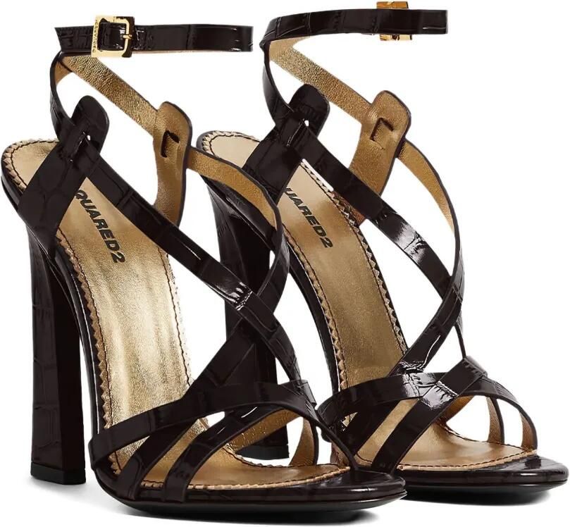 DSQUARED2 Twin sandalen met gekruiste bandjes Bruin - Foto 5