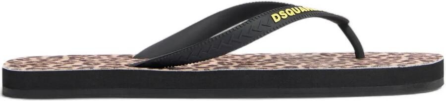 DSQUARED2 Wild2 teenslippers met luipaardprint Bruin