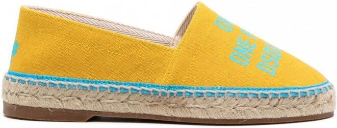 Dsquared2 Espadrilles met logoprint Geel