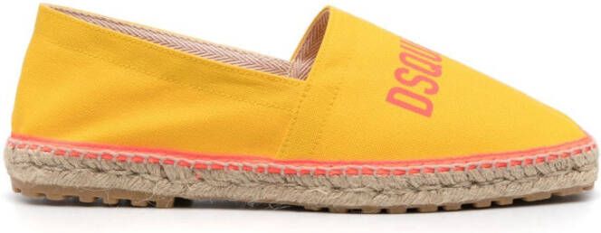 Dsquared2 Espadrilles met logoprint Geel