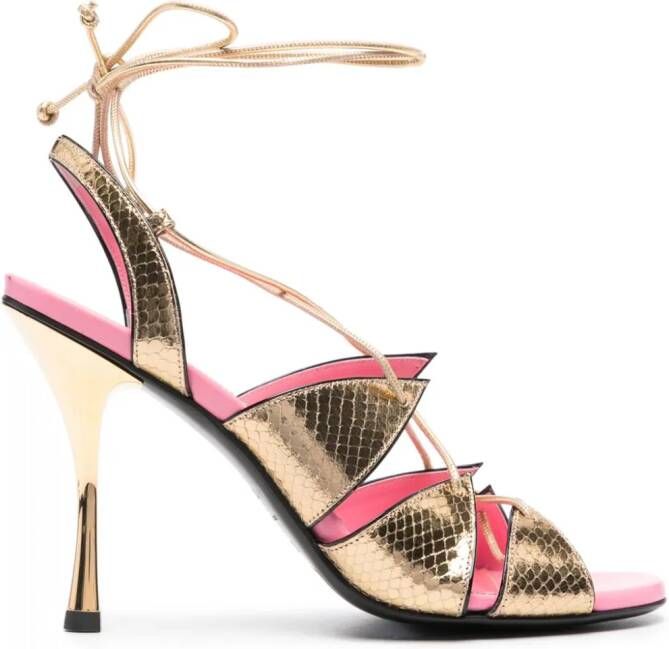 DSQUARED2 Evening leren sandalen Goud