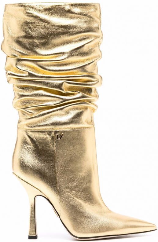 DSQUARED2 Pumps met gesmockt detail Goud