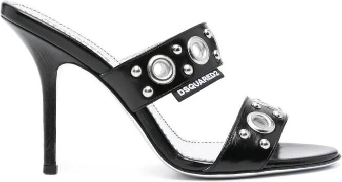 DSQUARED2 Gothic leren sandalen Zwart
