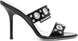 DSQUARED2 Gothic leren sandalen Zwart