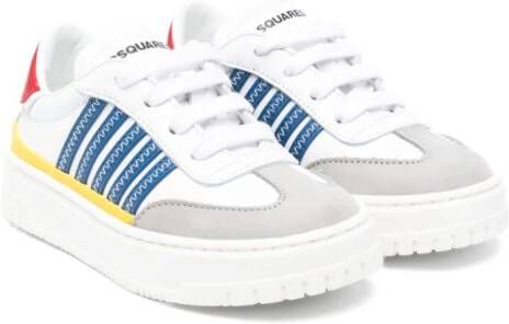 Dsquared2 Kids Sneakers met colourblocking Wit