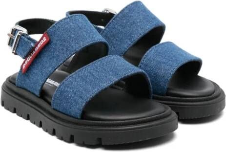 Dsquared2 Kids Denim sandalen Blauw